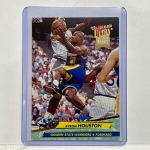 1992-93 RC 263 Byron Houston Golden State Warriors 21 Fleer Ultra Rookie NBA EUC